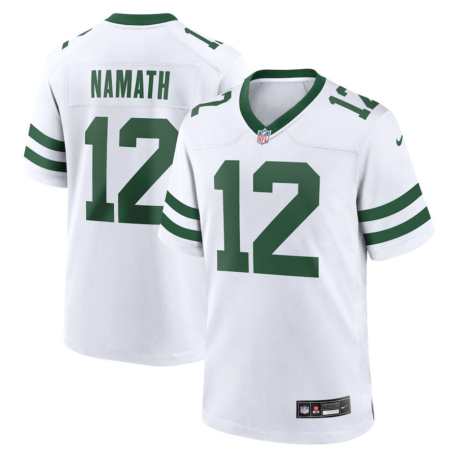 Men New York Jets #12 Joe Namath Nike White Legacy Retired Player Game NFL Jersey->new york jets->NFL Jersey